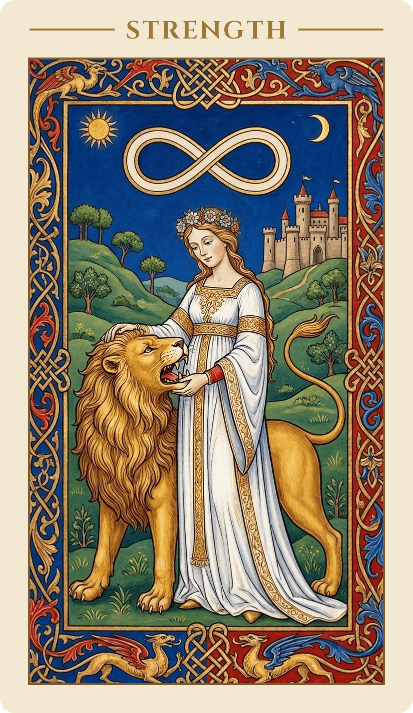 Strength — Medieval Illuminated Manuscript deck