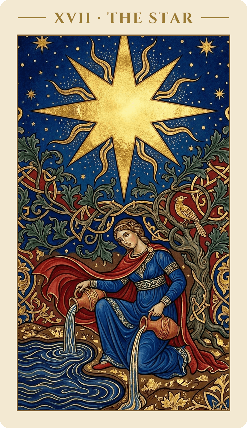 The Star — Medieval Illuminated Manuscript deck
